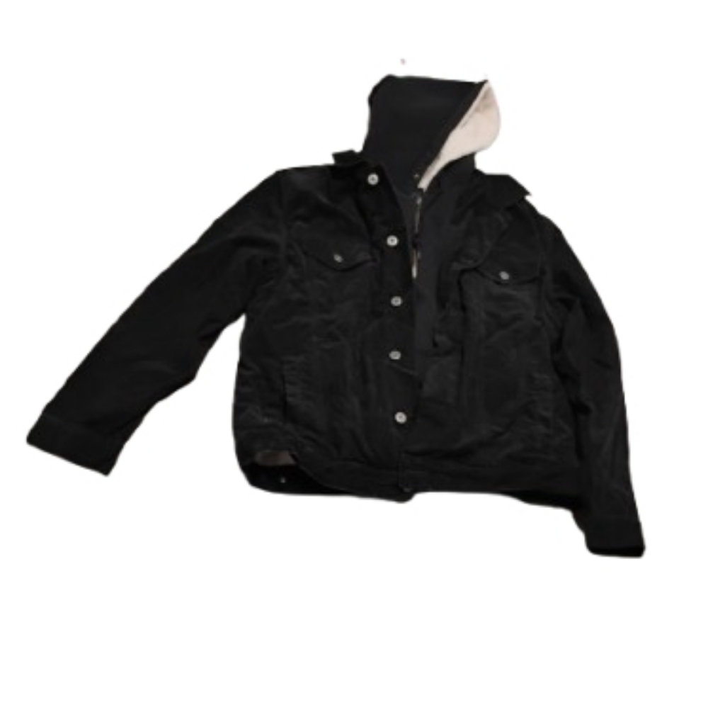 NWT Y2K Nautica Mens Faux Layer Hoodie Corduroy Hooded Sherpa Lined Jacket Sz L